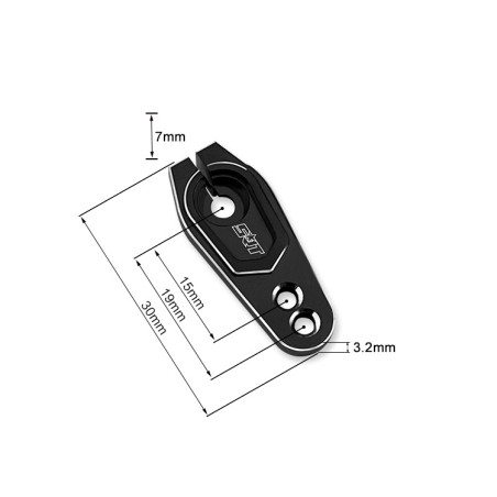 TR-X5 - SERVO HORN ALUMINIO 25T OFFSET 7mm LARGO 19mm