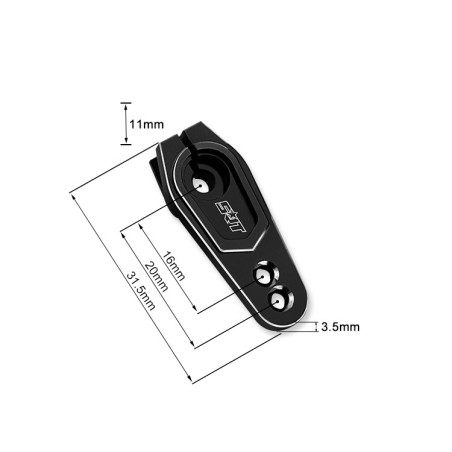 TR-X6 - SERVO HORN ALUMINIO 25T OFFSET 11mm LARGO 20mm