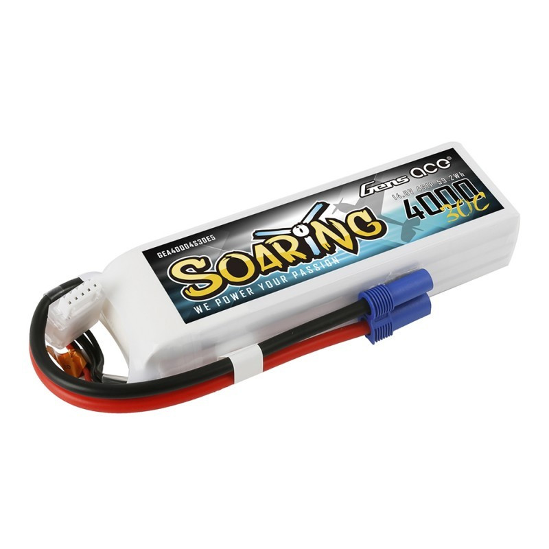 GENS ACE SOARING 4000 mAh 14.8V 20C 4S1P  WITH EC5-GEA40004S30E5