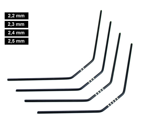 ULTIMATE FRONT ANTI-ROLL BAR SET FOR MUGEN, ASSOCIATED, XRAY (4pcs)