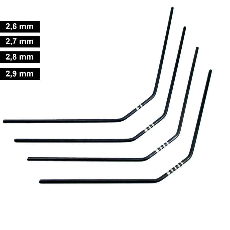 ULTIMATE REAR ANTI-ROLL BAR SET FOR MUGEN, ASSOCIATED, XRAY (4pcs)