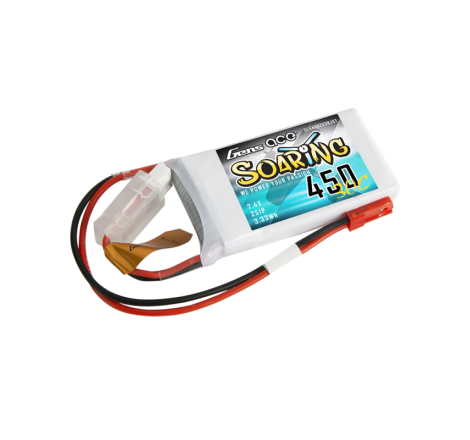 GENS ACE SOARING 450 mha 7.4V 30C 2S1P WITH XTJST-SIP - GEA4502S30JST