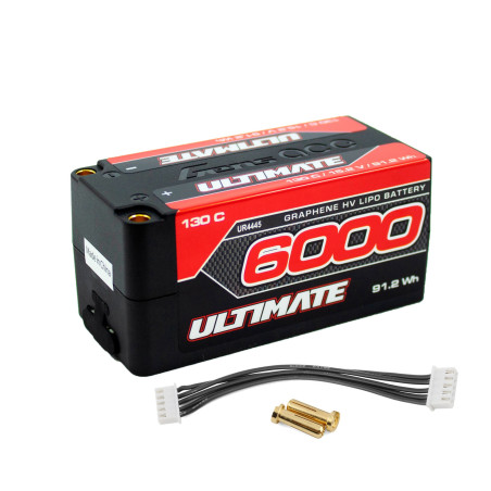 BATERÍA ULTIMATE GRAFENO HV LiPo SHORTY 15.2v. 6000mAh 130C CONEXION 5mm