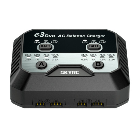 SKYRC E3 DUO AC LIPO/LIFE/LIHV-2/3S 2,2A 240V AC CHARGER