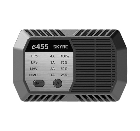 CARGADOR E455 NIMH 6-8/ LIPO/LIFE/LIHV 2-4S 1-4A 50W 240V AC SKYRC