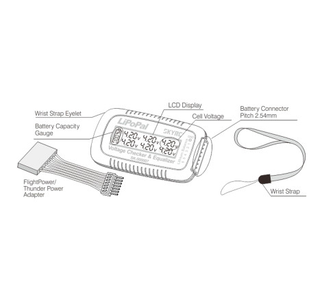 COMPROBADOR BALANCEADOR BATERIA LIPO SKYRC