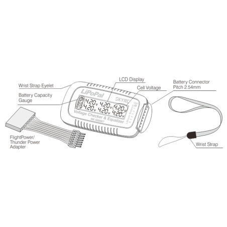 COMPROBADOR BALANCEADOR BATERIA LIPO SKYRC