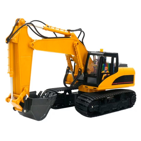 HUINA 1535-1 1/14TH SCALE RC EXCAVATOR 2.4G 15CH w/DIE CAST BUCKET (+ DRILL+ GRIPPER)