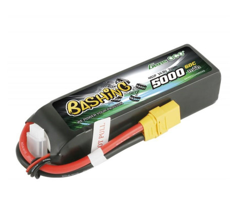 GENS ACE 5000 mAh 14.8V 60C 4S1P WITH EC5 BASHING SERIES - GEA50004S60X9