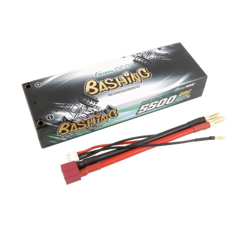 GENS ACE 5500 mAh 7.4V 60C HC WITH 4MM BANANA-GEA53002S60D10