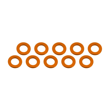 ALUMINUM SHIM  (3x6x0.5mm)   ORANGE (10pcs)