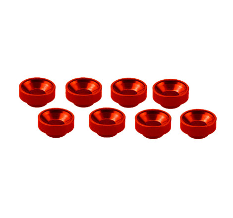 M3 ALUMINUM SERVO WASHER RED 8 pcs