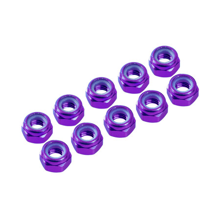 AUTOBLOCANTE ALU. M4 PURPURA (10u.)