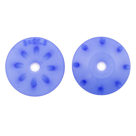 16mm CONICAL SHOCK PISTONS BLUE (8x1.3mm angled) (2pcs)