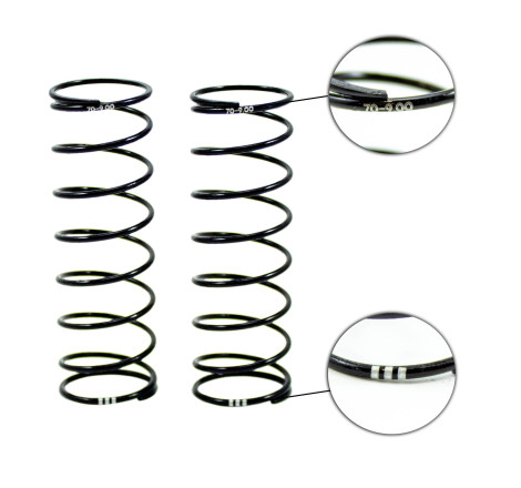 ULTIMATE FRONT SHOCK SPRING 70mm 1.6/9.00T (3 DOTS) (2pcs)