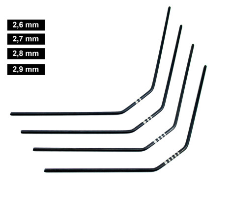 ULTIMATE REAR ANTI-ROLL BAR SET FOR MUGEN, ASSOCIATED, XRAY (4pcs)