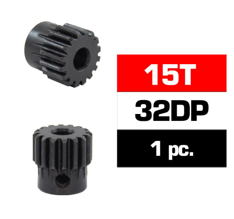PIÑON 32DP -15T - ACERO HSS - DIAMETRO  5,0mm