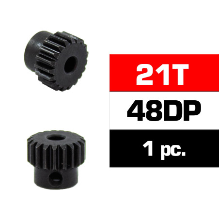 PIÑON 48DP - 21T - ACERO HSS - DIAMETRO 3,17mm