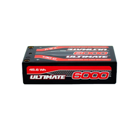 BATERÍA ULTIMATE GRAFENO HV LiPo SHORTY 7.6v. 6000mAh 130C CONEXION 5mm