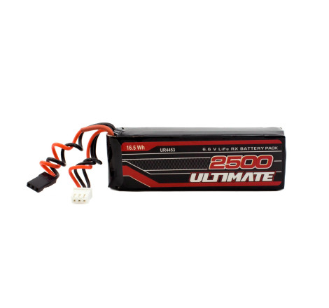 BATERÍA ULTIMATE LiFe RECEPTOR PLANA 6.6v. 2500mAh CONEXIÓN JR