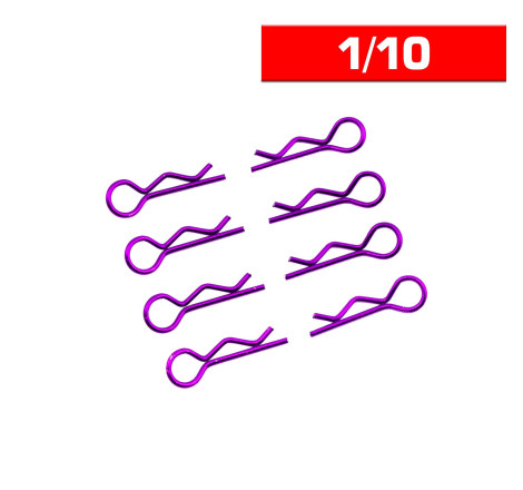 BODY CLIPS 1/10 L+ R PURPLE  (8 pcs.)