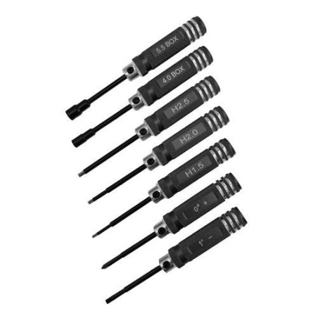 MINI TOOLS SET Hex 1.5/2.0/2.5mm/ Phillips 0 + / Flat 1 - / Socket 4.0/5.5mm
Phillips 0 + / Flat 1 - / Socket 4.0/5.5mm