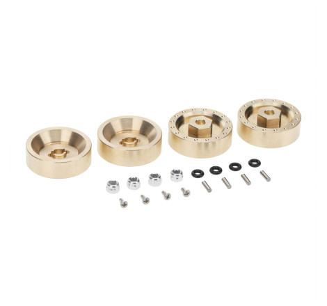 AXIAL SCX24 6mm BRASS WHEEL WEIGHT WITH HEX ADAPTOR (4pcs)