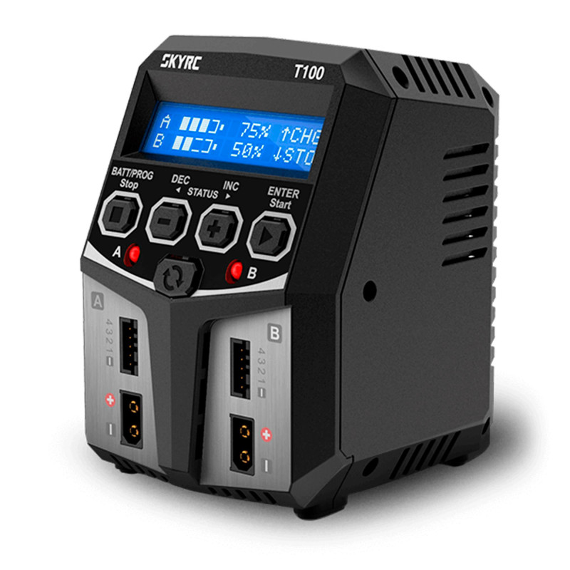 SkyRC T100 AC DUO LiPo 2-4s 5A 2x50W Charger SkyRC T100 AC DUO LiPo 2-4s 5A 2x50W Charger