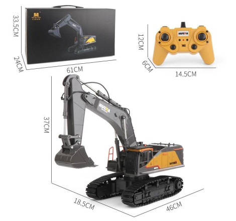 HUINA 1592 1/14 SCALE 2,4G 22CH METAL RC EXCAVATOR