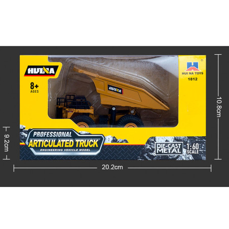 HUINA 1812 1:60 SCALE DUMP TRUCK STATIC MODEL