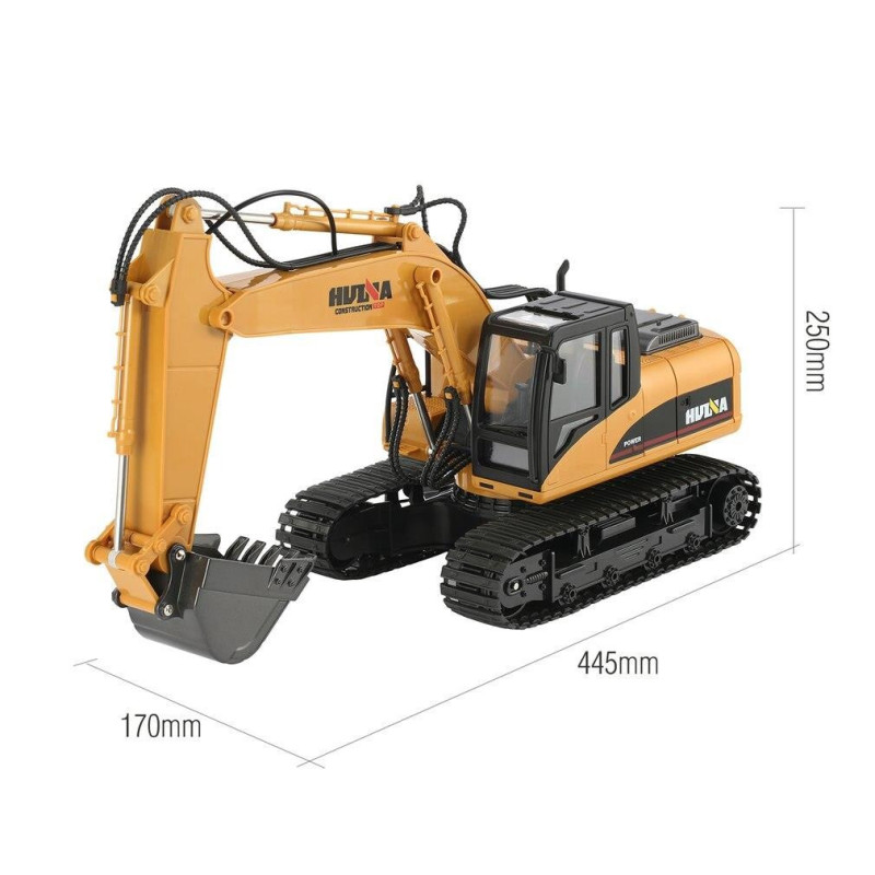 HUINA 1535-1 1/14TH SCALE RC EXCAVATOR 2.4G 15CH w/DIE CAST BUCKET ...