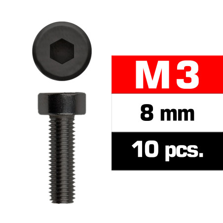 M3x8mm CAP HEAD SCREWS (10 pcs)