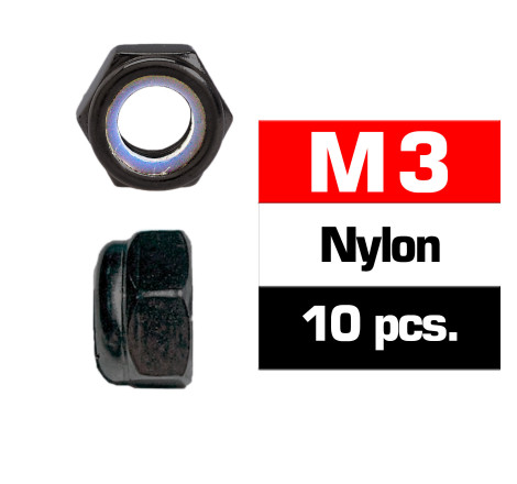 M3 NYLON LOCKNUTS (10 pcs)
