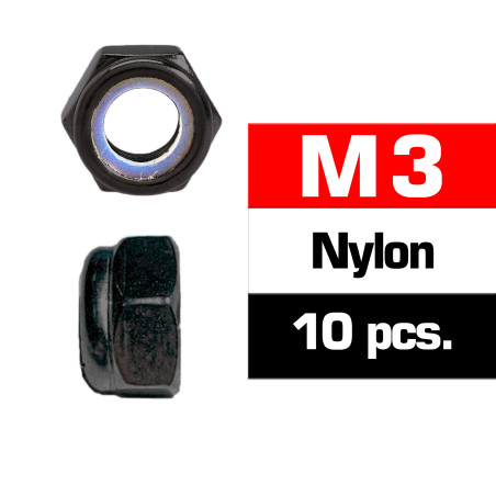 M3 NYLON LOCKNUTS (10 pcs)