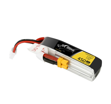 TATTU FUNFLY SERIES 450 mAh 11.1V 75C 3S1P WITH XT30-LONG SIZE FOR H-FRAME TAA4503S75X3L