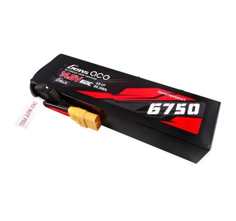 GENS ACE G-TECH 6750 mAh 14.8V 60C 4S1P WITH XT90-GEA67504S60GT