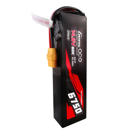 GENS ACE G-TECH 6750 mAh 14.8V 60C 4S1P WITH XT90-GEA67504S60GT