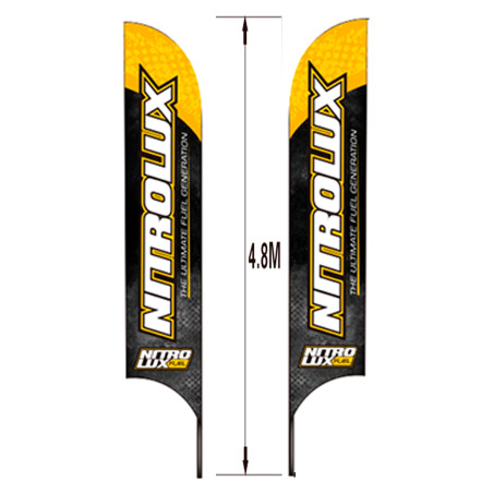 BANDERA NITROLUX 4,8 M + PICA DE ACERO + BOLSA