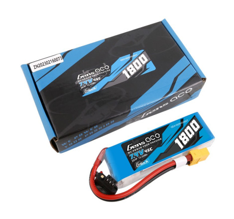 GENS ACE D-TECH 1800 mAh 7,4V 45C 2S1P WITH XT60  - GEA182S45X6GT