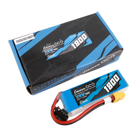 GENS ACE D-TECH 1800 mAh 7,4V 45C 2S1P WITH XT60  - GEA182S45X6GT