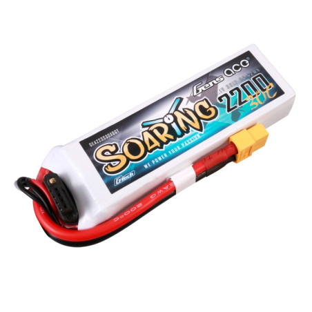 GENS ACE G-TECH SOARING 2200 mAh 11.1V 30C 3S1P WITH XT60-GEA223S30X6GT