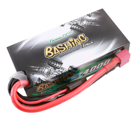 GENS ACE G-TECH 4000 mAh 7.4V 60C 2S1P WITH T-DEAN  BASHING SERIES - GEA402S60D48GT