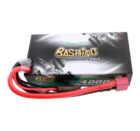 GENS ACE G-TECH 4000 mAh 7.4V 60C 2S1P WITH T-DEAN  BASHING SERIES - GEA402S60D48GT