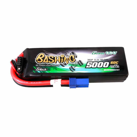 GENS ACE G-TECH 5000 mAh 11.1V 60C 3S1P  WITH EC5 BASHING SERIES-GEA503S60E5GT