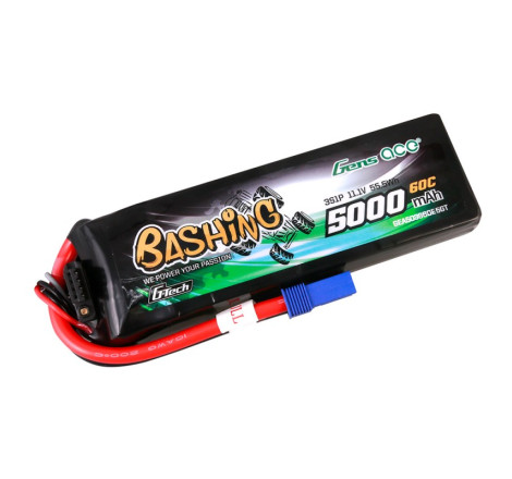 GENS ACE G-TECH 5000 mAh 11.1V 60C 3S1P  WITH EC5 BASHING SERIES-GEA503S60E5GT