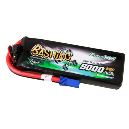 GENS ACE G-TECH 5000 mAh 11.1V 60C 3S1P WITH EC5 BASHING SERIES-GEA503S60E5GT