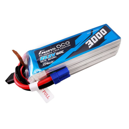 GENS ACE G-TECH 3000mAh 22.2V 60C 6S1P WITH EC5 - GA6S300060E5