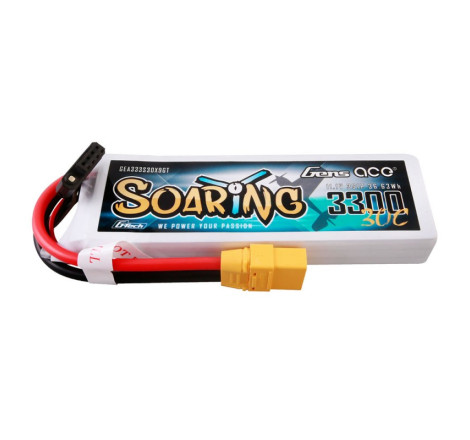 GENS ACE SOARING G-TECH 3300 mAh 11.1V 30C 3S1P WITH XT90-GEA333S30X9GT