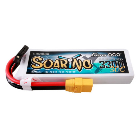 GENS ACE SOARING G-TECH 3300 mAh 11.1V 30C 3S1P WITH XT90-GEA333S30X9GT