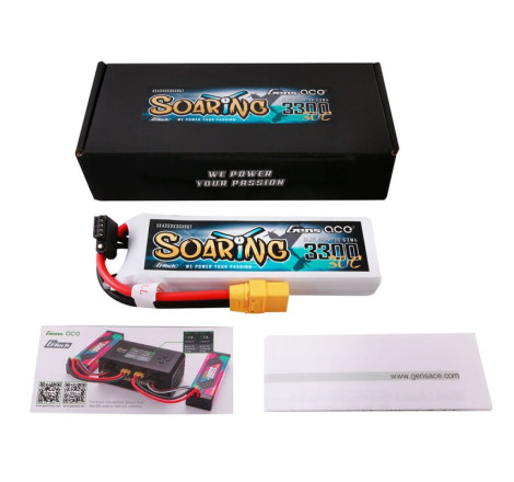 GENS ACE SOARING G-TECH 3300 mAh 11.1V 30C 3S1P WITH XT90-GEA333S30X9GT